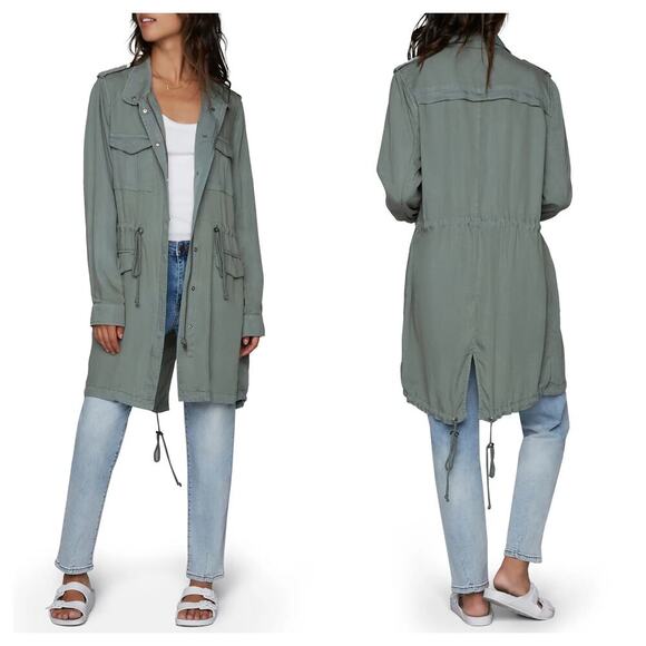 WASH LAB DENIM Road Trim Split Hem Zip-Up Jacket Size XS - Picture 9 of 12